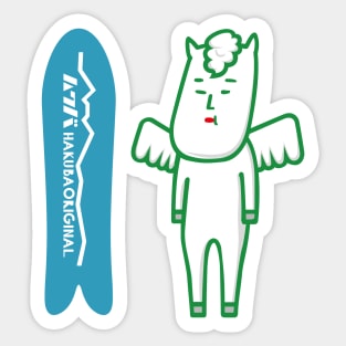 Hakuba Valley Mascot 01, Japan Japow Snowboard Skiing, Souvenir Sticker